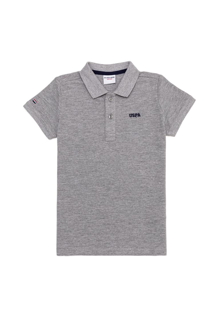 Erkek Çocuk Gri Melanj Polo Yaka Tişört - 50251776052