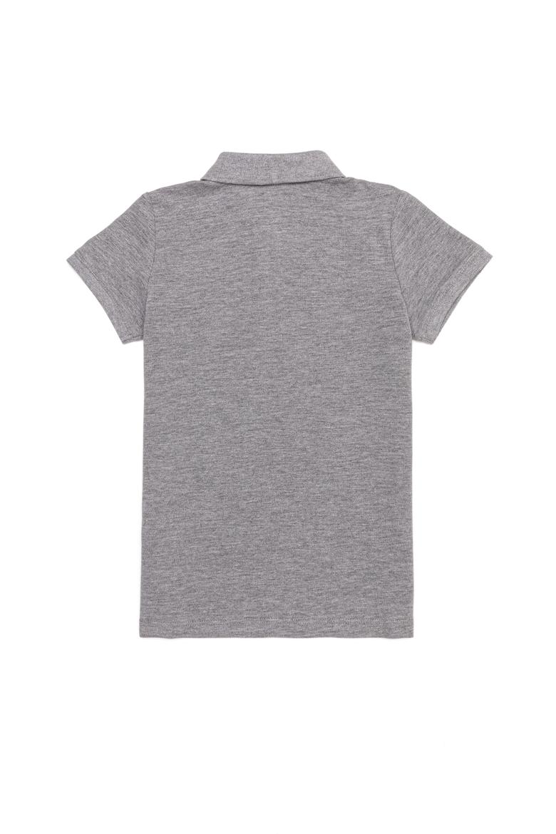 Erkek Çocuk Gri Melanj Polo Yaka Tişört - 50251776052