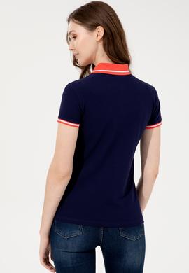 Kadın Lacivert Polo Yaka Tişört - 50248051013