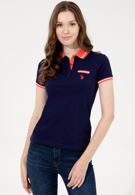 Kadın Lacivert Polo Yaka Tişört - 50248051013