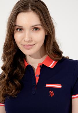 Kadın Lacivert Polo Yaka Tişört - 50248051013