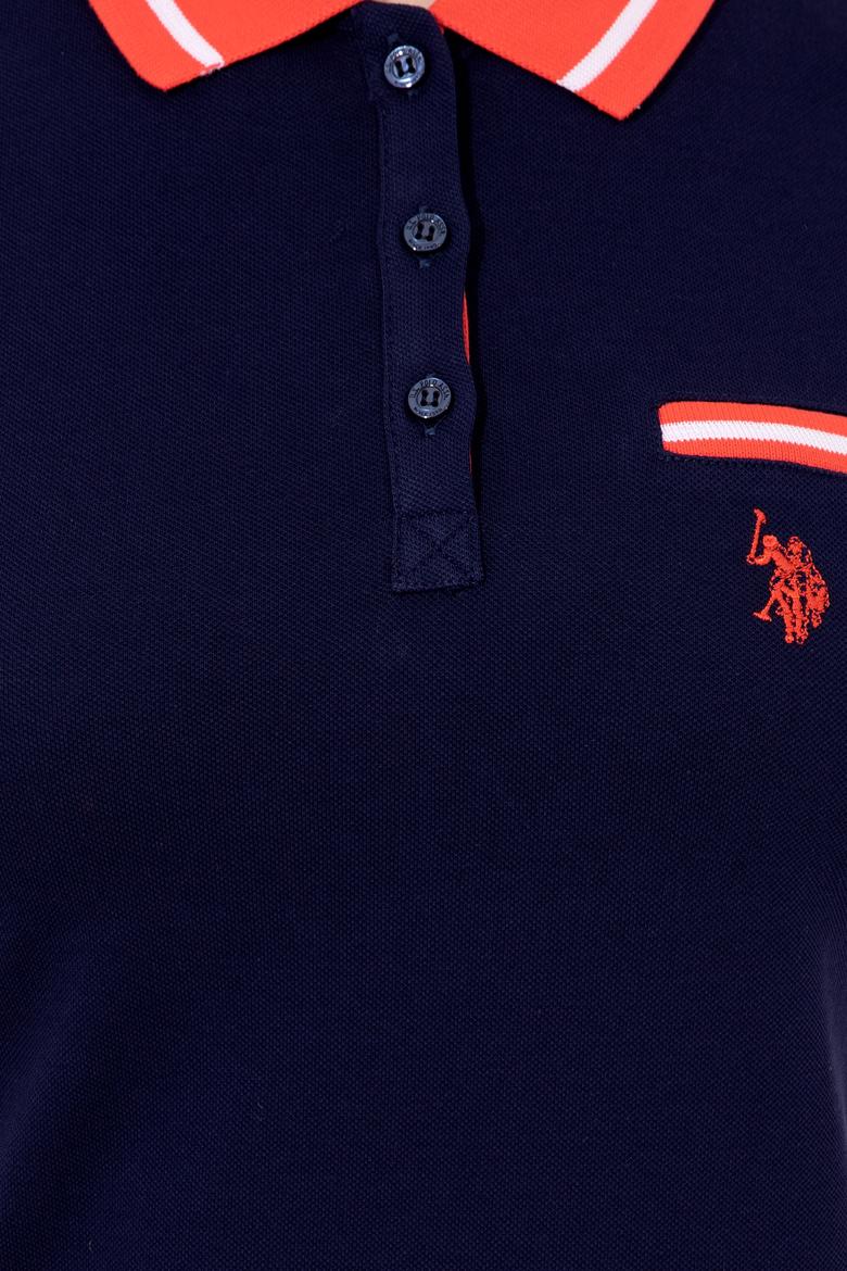 Kadın Lacivert Polo Yaka Tişört - 50248051013