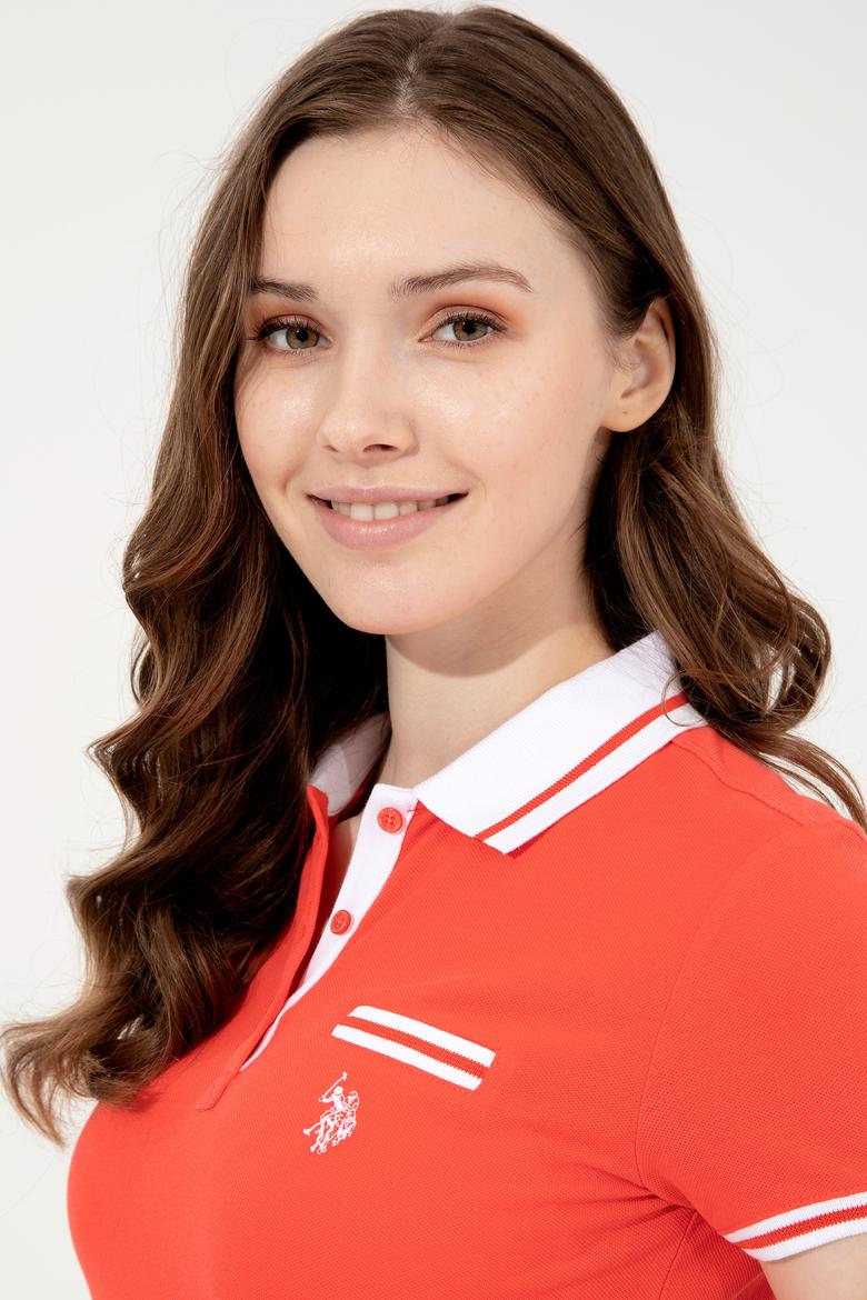 Kadın Kırmızı Polo Yaka Tişört - 50248051067