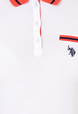 Kadın Beyaz Polo Yaka Tişört - 50248051004