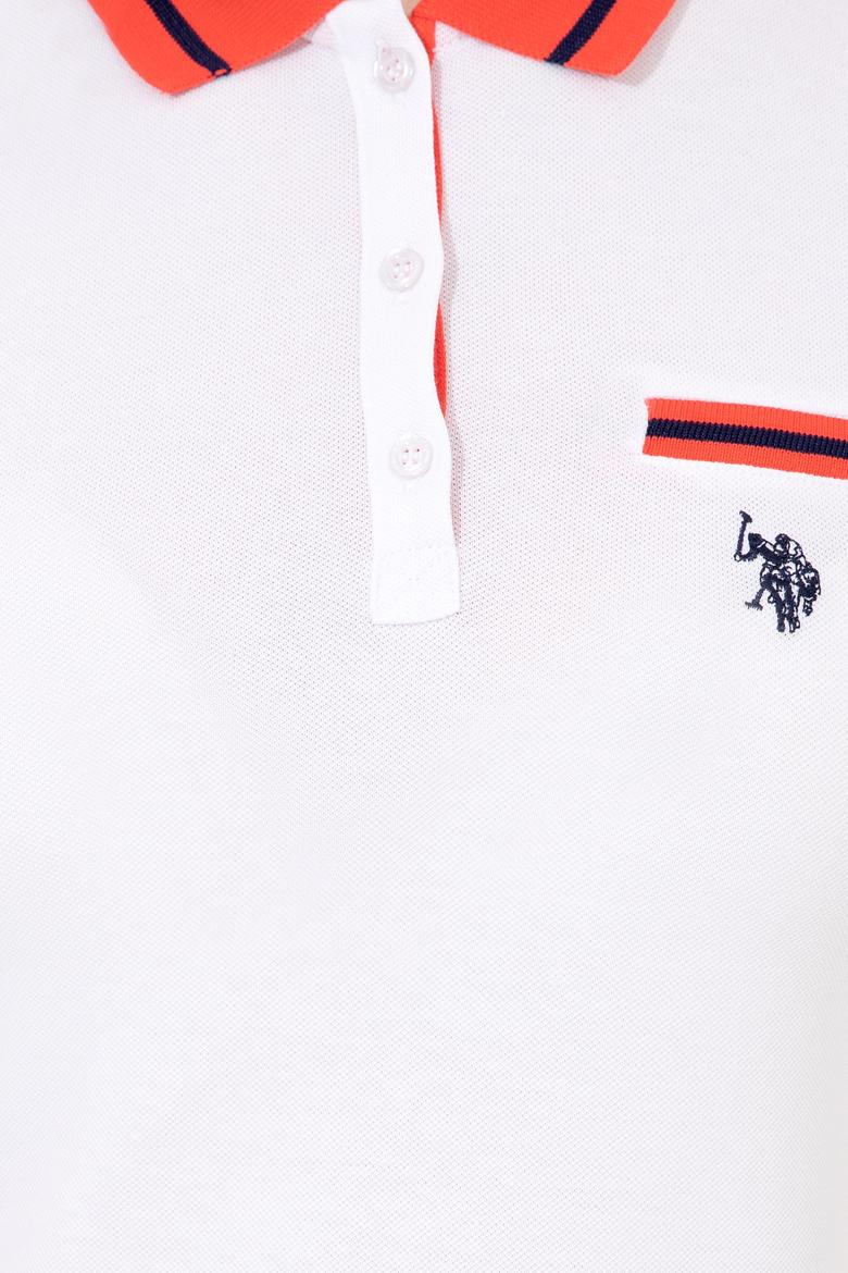 Kadın Beyaz Polo Yaka Tişört - 50248051004