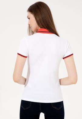 Kadın Beyaz Polo Yaka Tişört - 50248051004