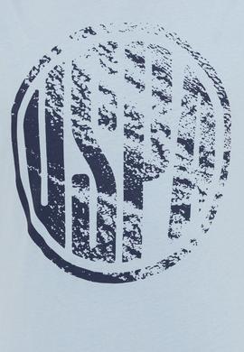 Erkek Açık Mavi Bisiklet Yaka T-Shirt - 50247329154