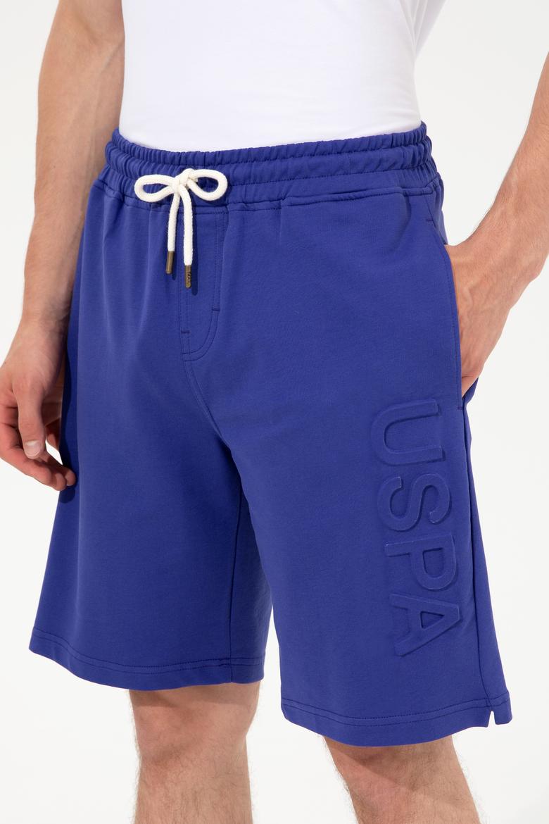 Erkek Mavi Örme Şort - 50246596053