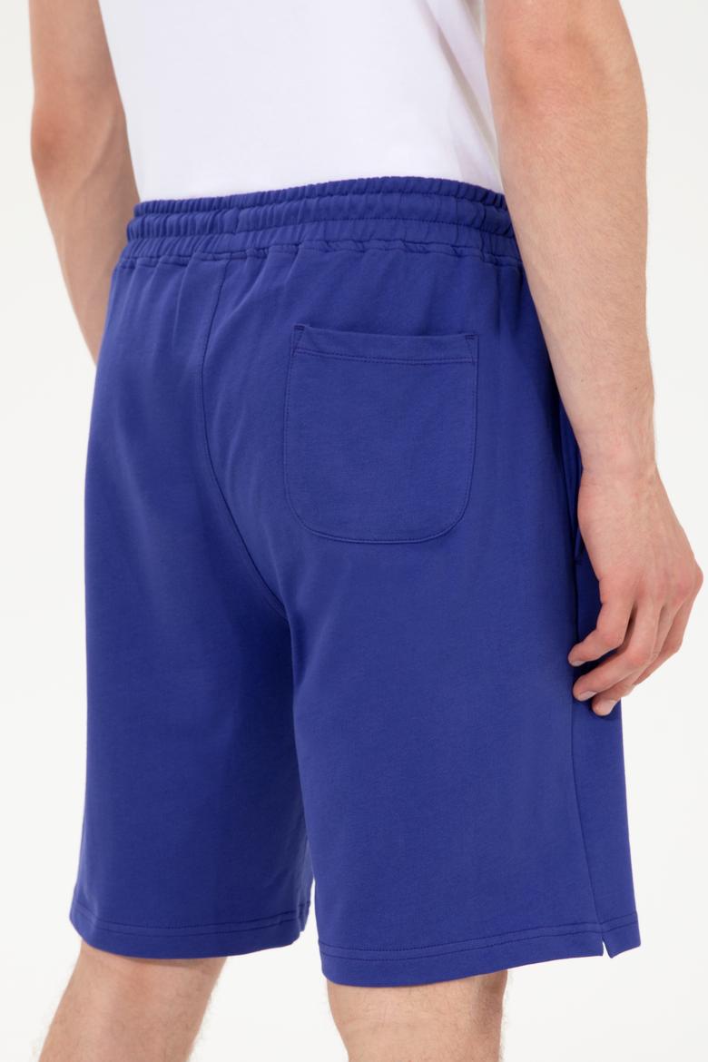 Erkek Mavi Örme Şort - 50246596053