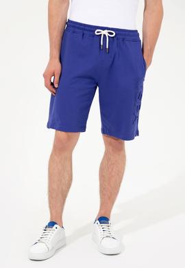 Erkek Mavi Örme Şort - 50246596053