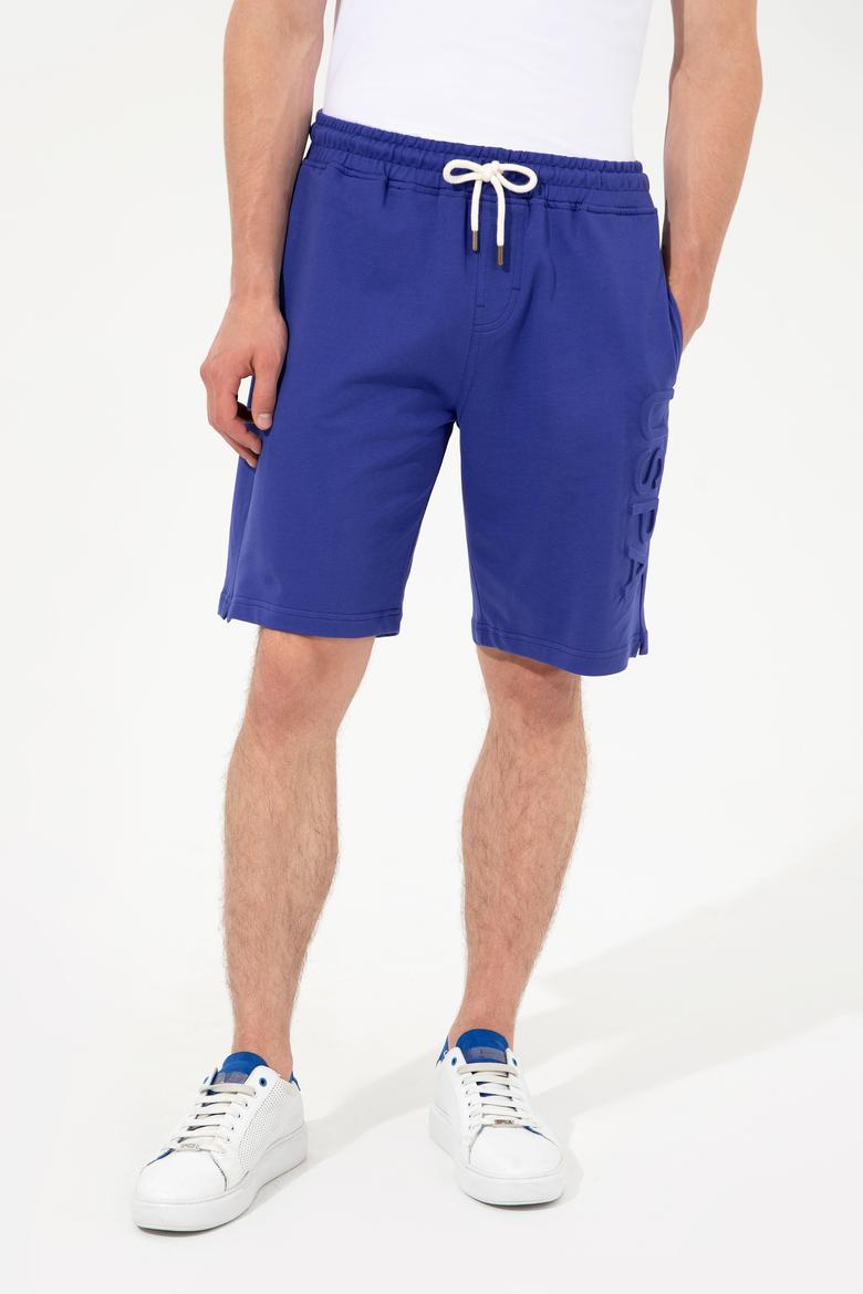 Erkek Mavi Örme Şort - 50246596053