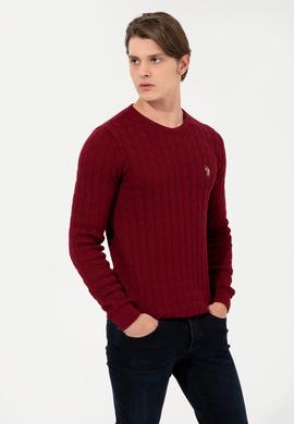 Erkek Bordo Basic Kazak - 50251876007