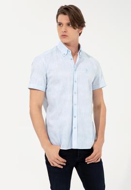 Erkek Açık Mavi Kısa Kollu Gömlek - 50247599003