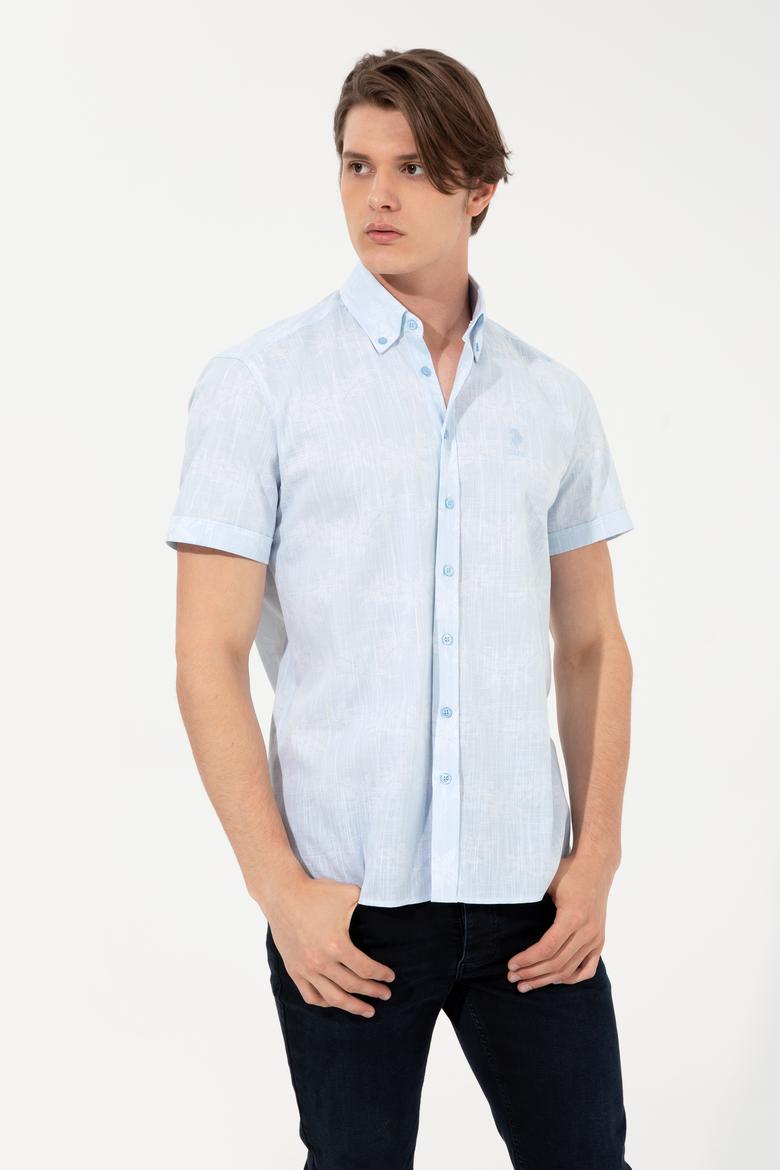 Erkek Açık Mavi Kısa Kollu Gömlek - 50247599003
