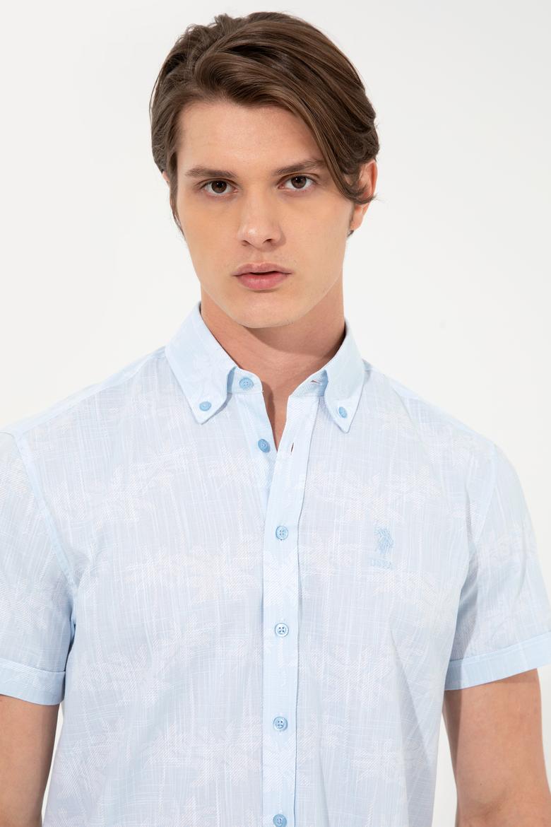 Erkek Açık Mavi Kısa Kollu Gömlek - 50247599003