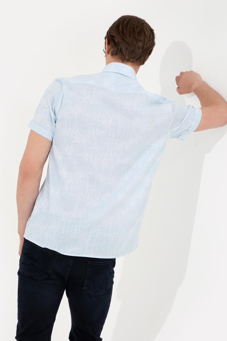 Erkek Açık Mavi Kısa Kollu Gömlek - 50247599003
