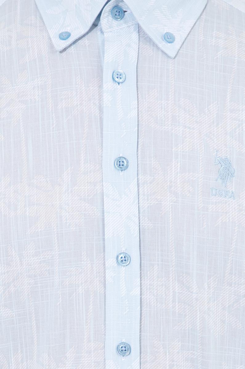 Erkek Açık Mavi Kısa Kollu Gömlek