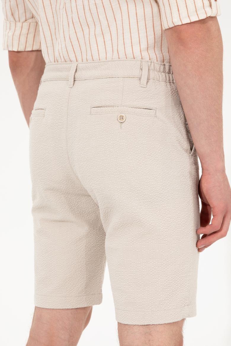 Erkek Haki Dokuma Şort - 50246112013