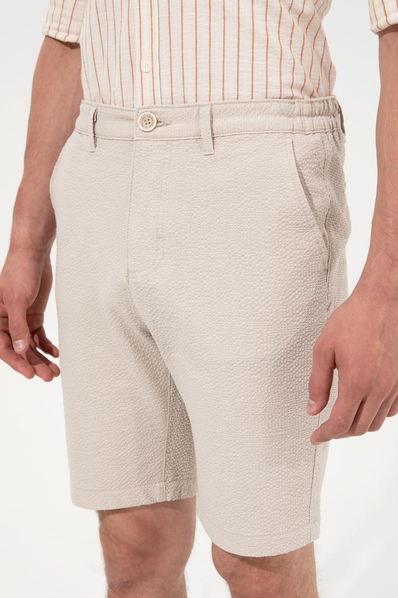 Erkek Haki Dokuma Şort - 50246112013