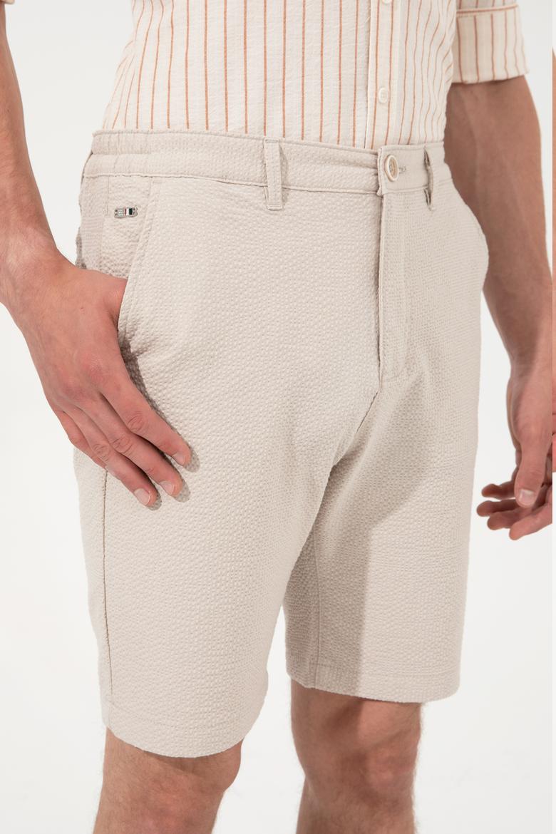 Erkek Haki Dokuma Şort - 50246112013