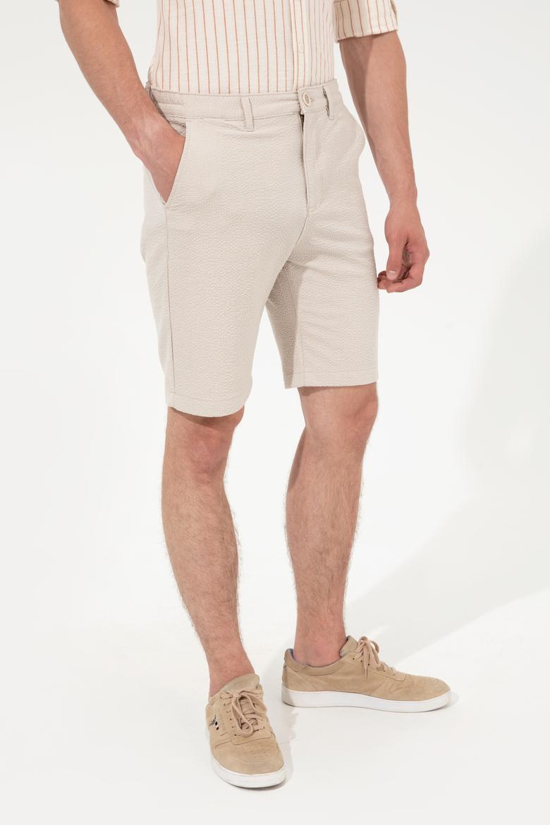 Erkek Haki Dokuma Şort - 50246112013