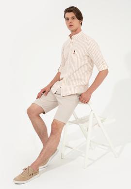 Erkek Haki Dokuma Şort - 50246112013