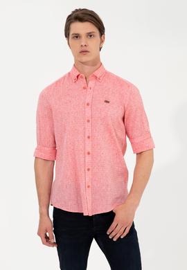 Erkek Kırmızı Uzun Kollu Gömlek - 50246314025