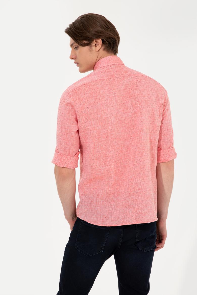 Erkek Kırmızı Uzun Kollu Gömlek - 50246314025