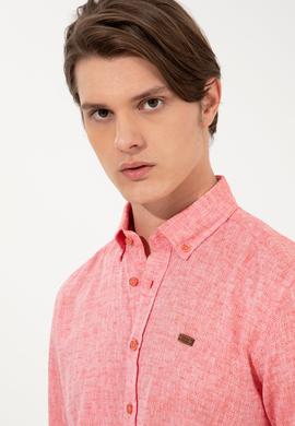 Erkek Kırmızı Uzun Kollu Gömlek - 50246314025