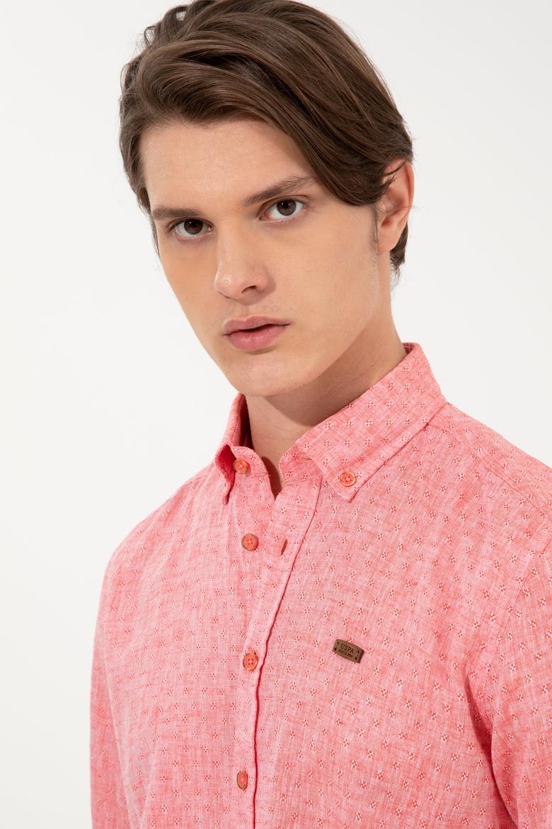 Erkek Kırmızı Uzun Kollu Gömlek - 50246314025