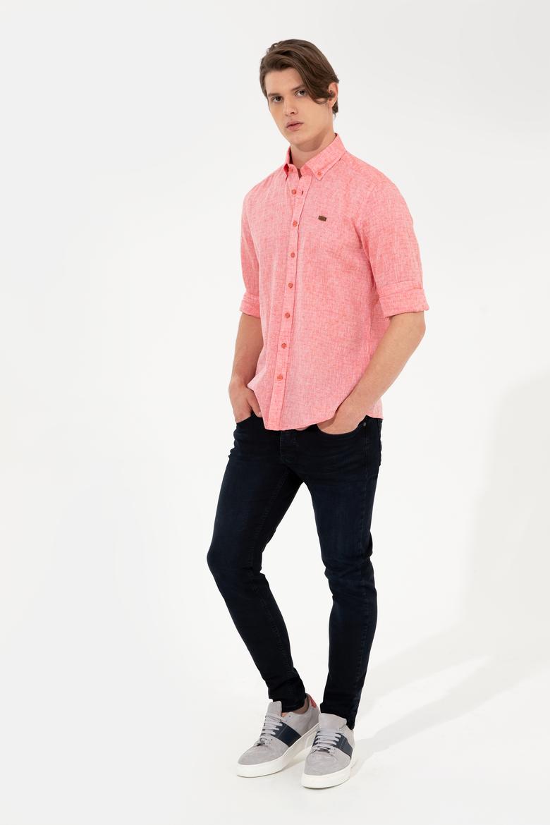 Erkek Kırmızı Uzun Kollu Gömlek - 50246314025