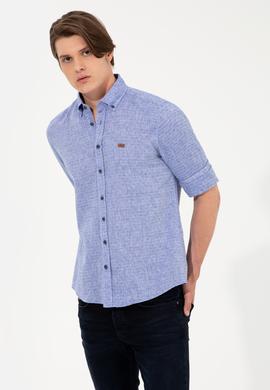 Erkek Mavi Uzun Kollu Gömlek - 50246314016