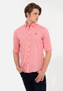 Erkek Kırmızı Uzun Kollu Gömlek - 50246314025