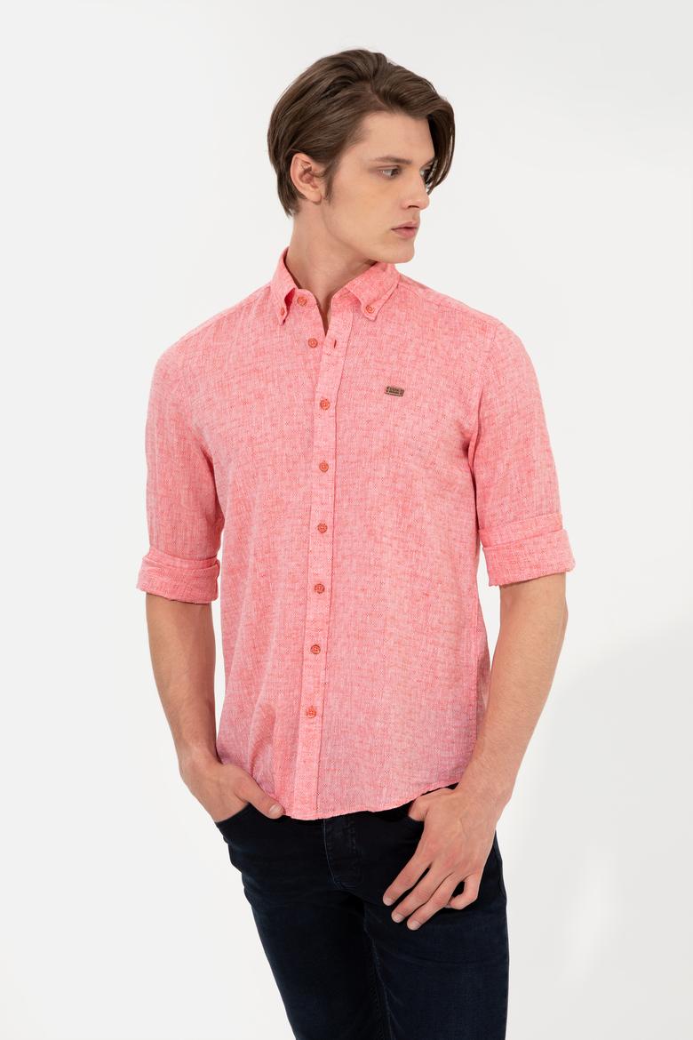 Erkek Kırmızı Uzun Kollu Gömlek - 50246314025