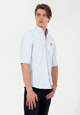 Erkek Açık Mavi Uzun Kollu Basic Gömlek - 50249490007