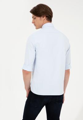Erkek Açık Mavi Uzun Kollu Basic Gömlek - 50249490007