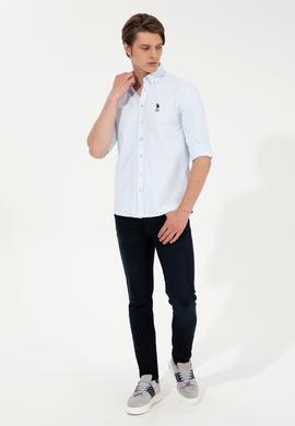 Erkek Açık Mavi Uzun Kollu Basic Gömlek - 50249490007