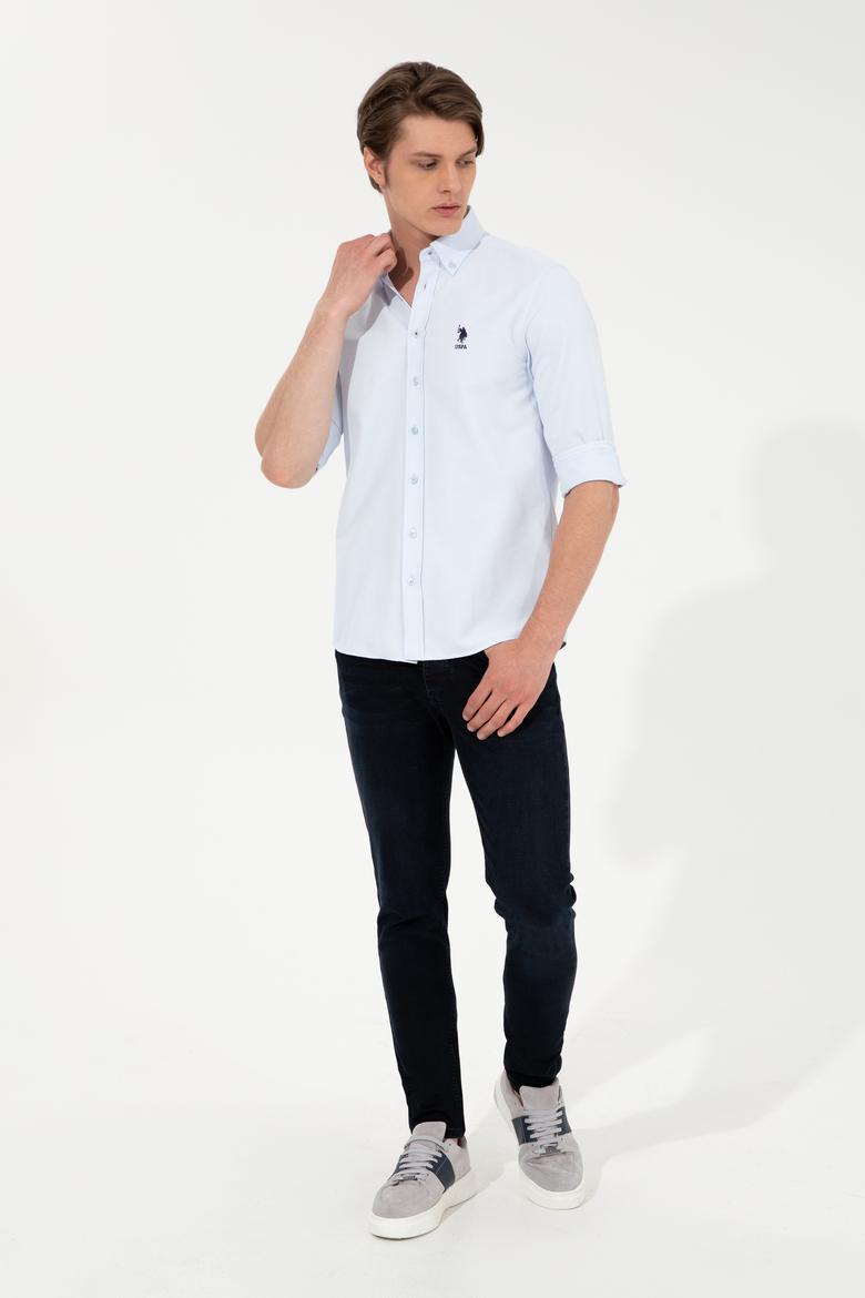 Erkek Açık Mavi Uzun Kollu Basic Gömlek - 50249490007