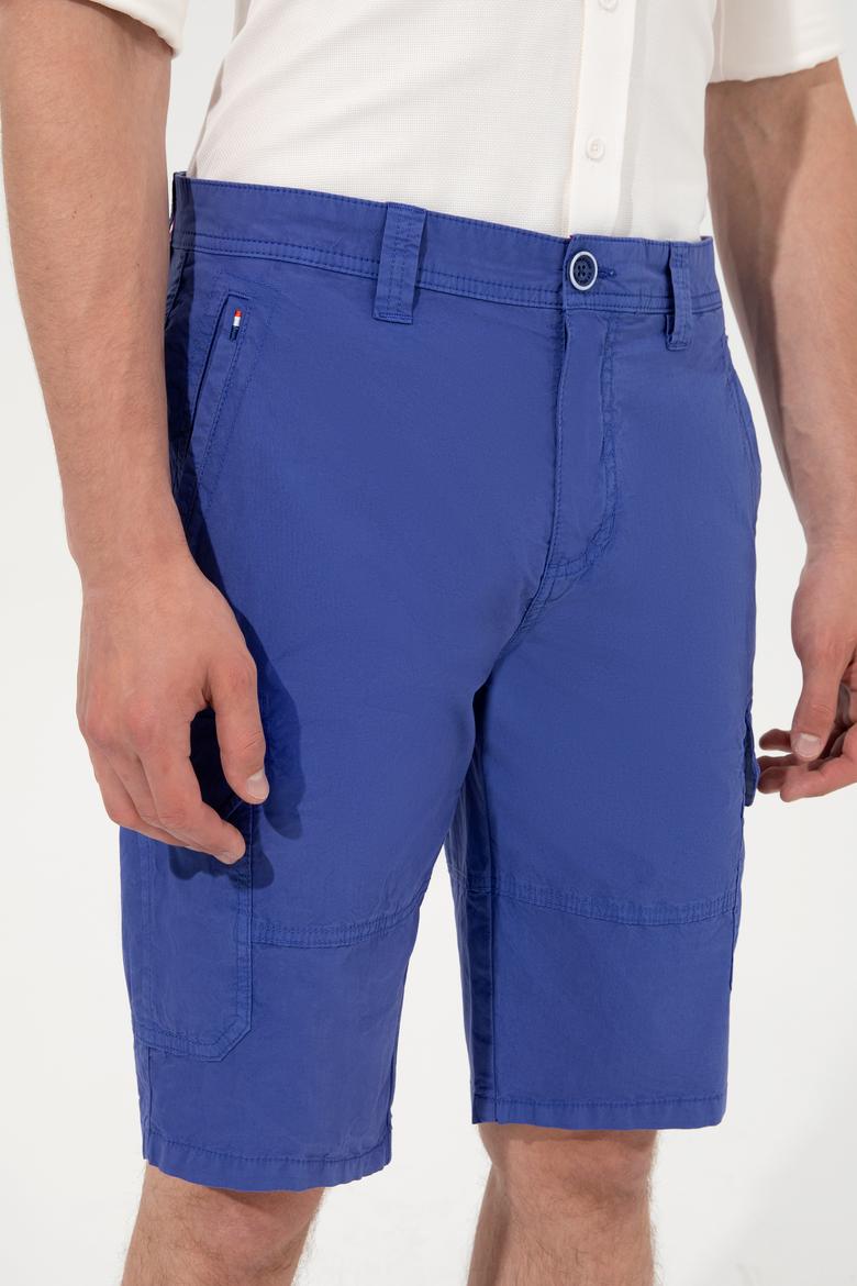 Erkek Mavi Dokuma Şort - 50246075039
