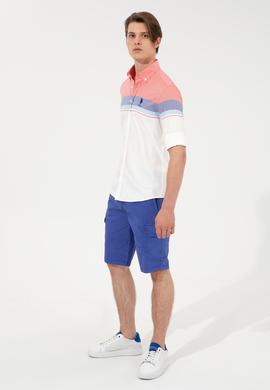 Erkek Mavi Dokuma Şort - 50246075039