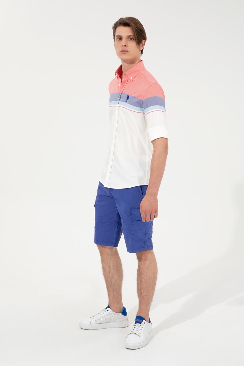 Erkek Mavi Dokuma Şort - 50246075039