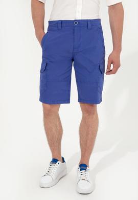 Erkek Mavi Dokuma Şort - 50246075039