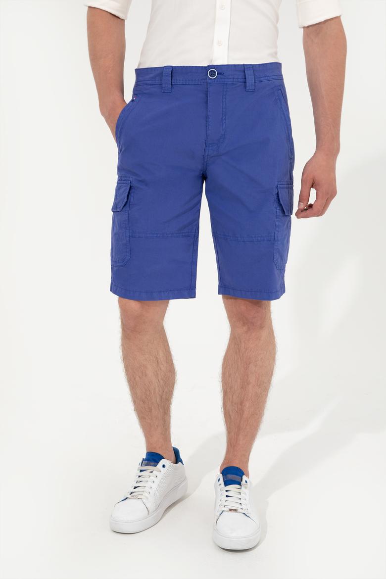 Erkek Mavi Dokuma Şort - 50246075039