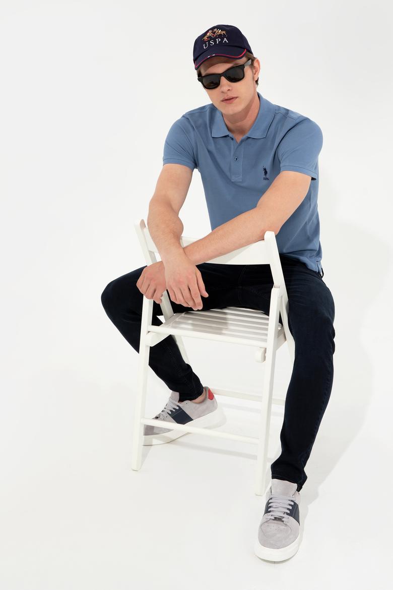 Erkek İndigo Basic Tişört - 50249153090