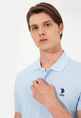 Erkek Açık Mavi Basic Tişört - 50249153010