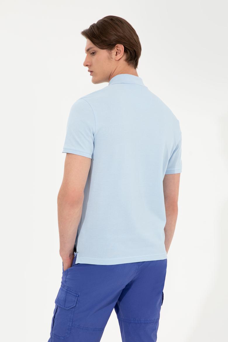 Erkek Açık Mavi Basic Tişört - 50249153010