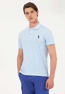 Erkek Açık Mavi Basic Tişört - 50249153010