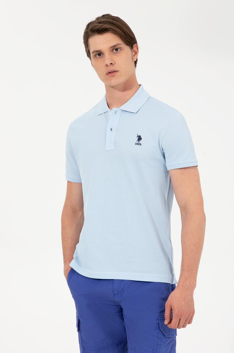 Erkek Açık Mavi Basic Tişört