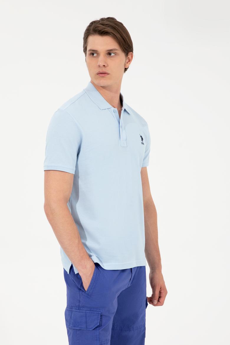 Erkek Açık Mavi Basic Tişört - 50249153010