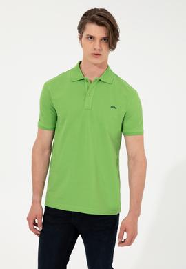 Erkek Elma Yeşili Basic Polo Yaka Tişört - 50251701186